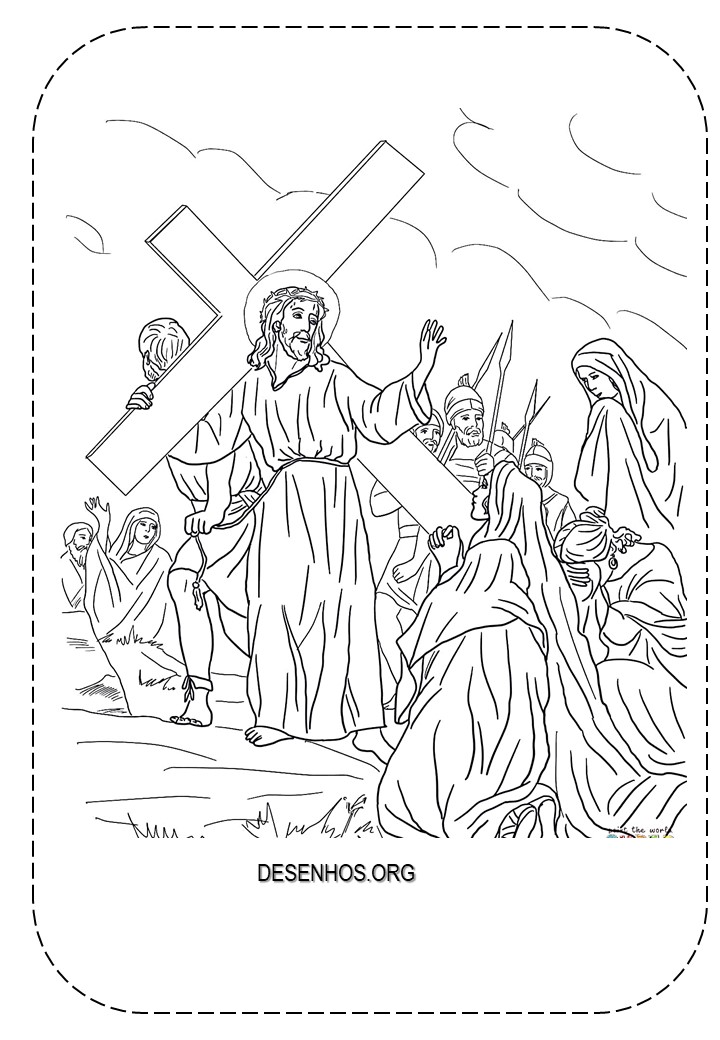 Desenhos da crucificação e ressurreição de cristo para colorir 66