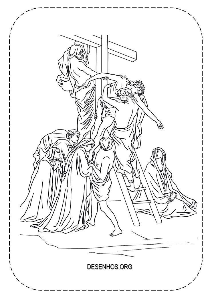 Desenhos da crucificação e ressurreição de cristo para colorir 71