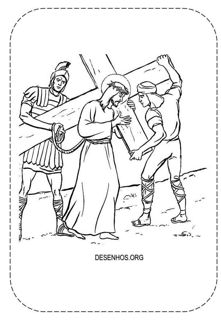 Desenhos da crucificação e ressurreição de cristo para colorir 72