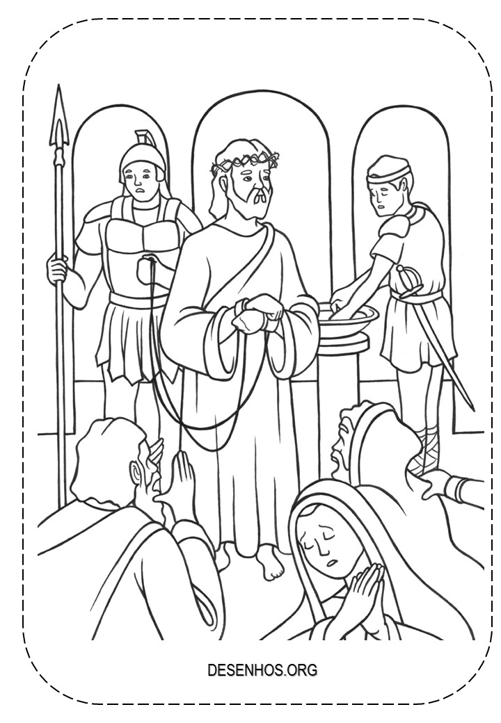 Desenhos da crucificação e ressurreição de cristo para colorir 75