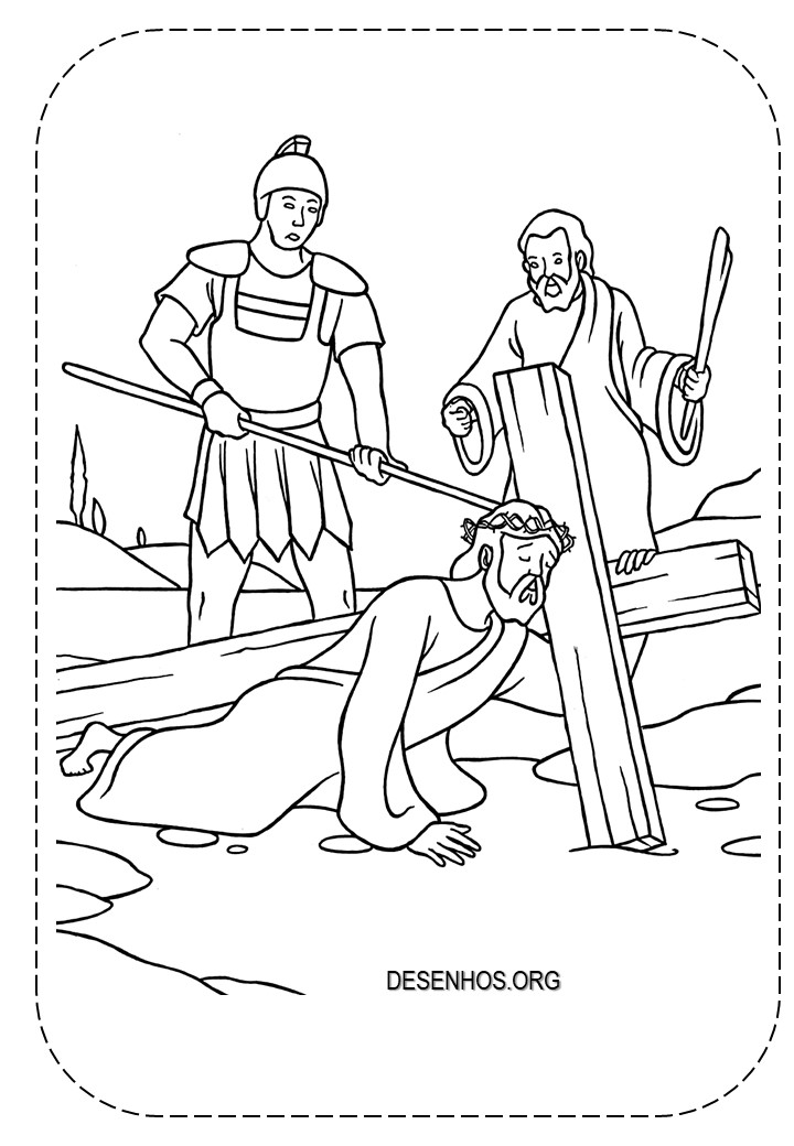 Desenhos da crucificação e ressurreição de cristo para colorir 77