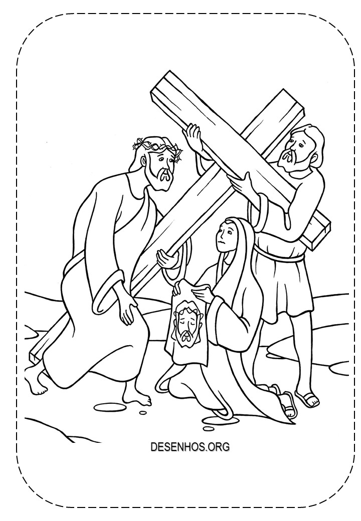 Desenhos da crucificação e ressurreição de cristo para colorir 80