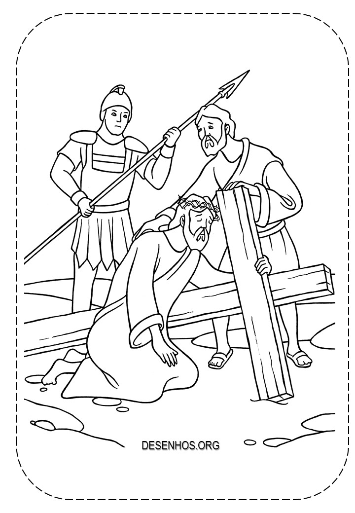 Desenhos da crucificação e ressurreição de cristo para colorir 81