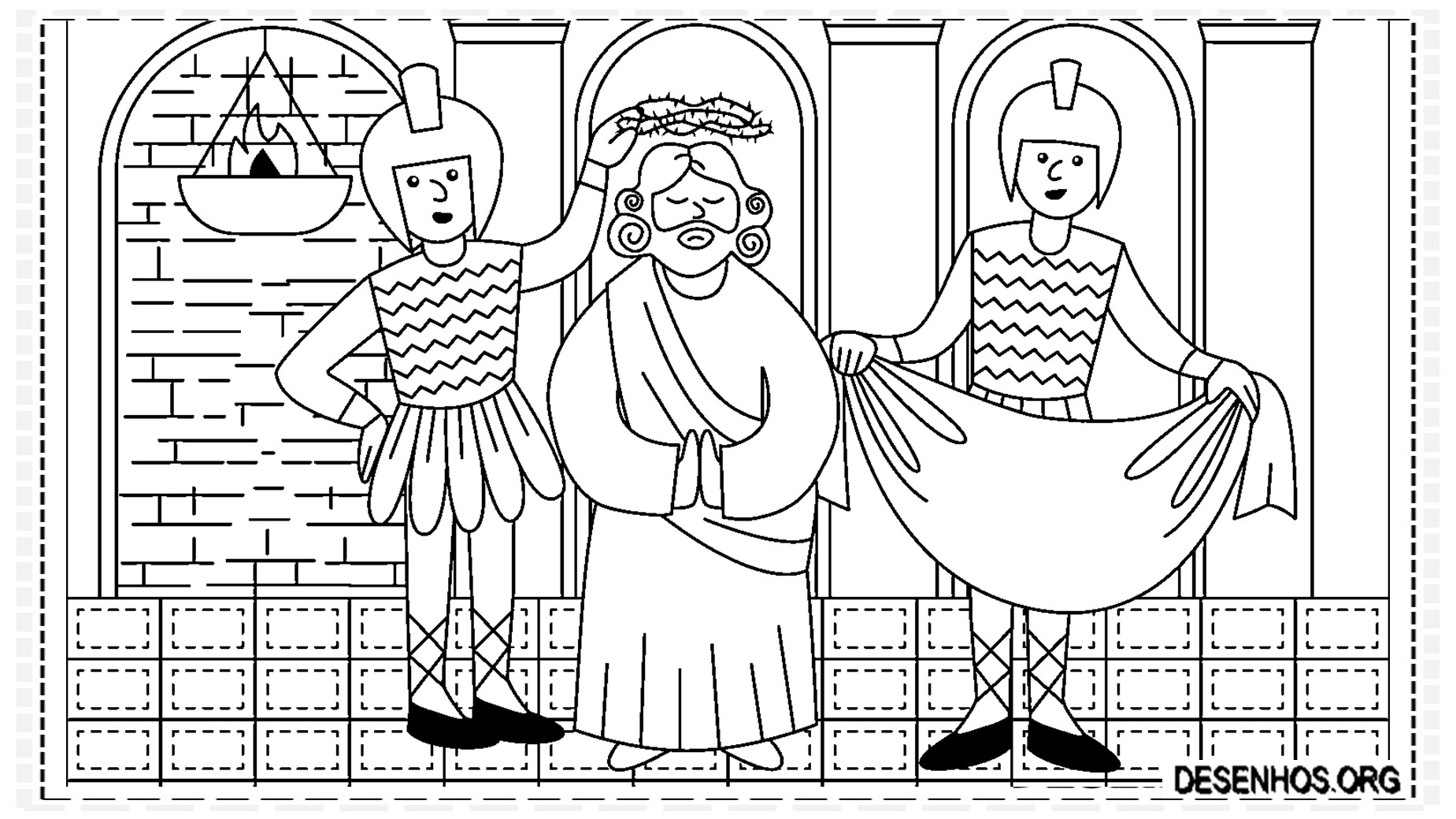 desenhos da crucificação e ressurreição de cristo para colorir 99
