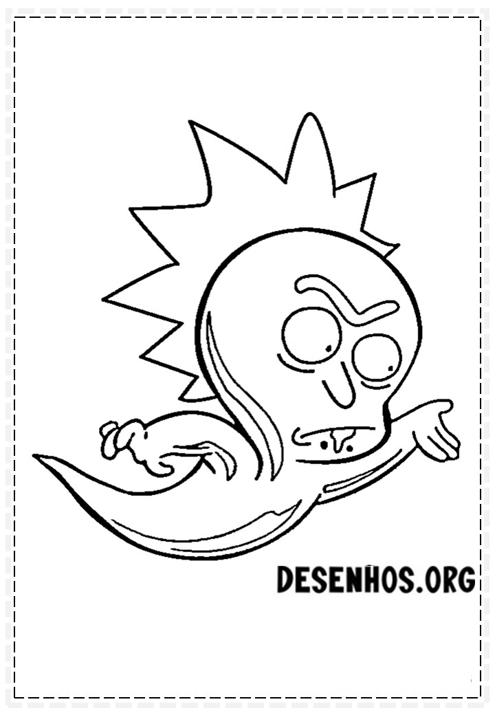 175 Desenhos do Rick And Morty para colorir