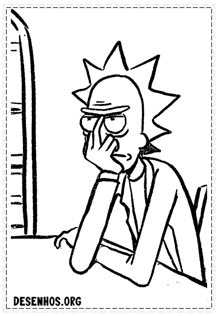 175 Desenhos do Rick And Morty para colorir