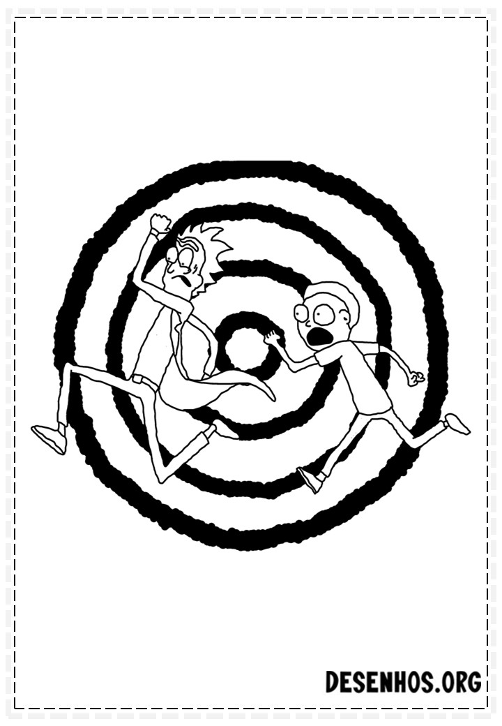 175 Desenhos do Rick And Morty para colorir