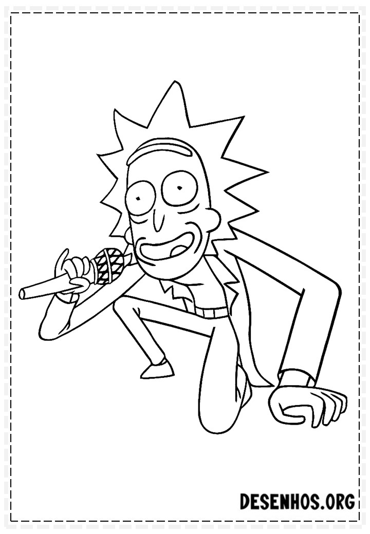 175 Desenhos do Rick And Morty para colorir