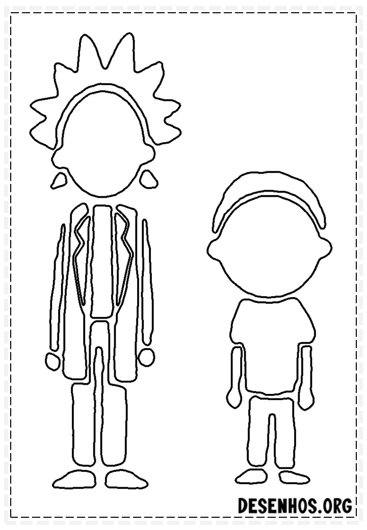 175 Desenhos do Rick And Morty para colorir