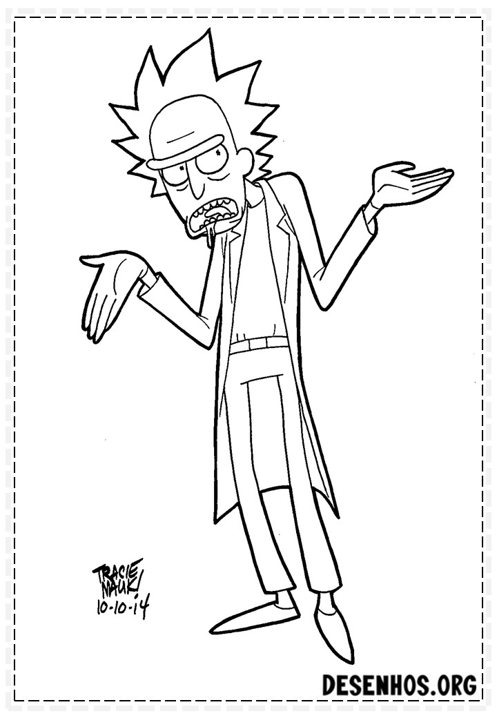 175 Desenhos do Rick And Morty para colorir