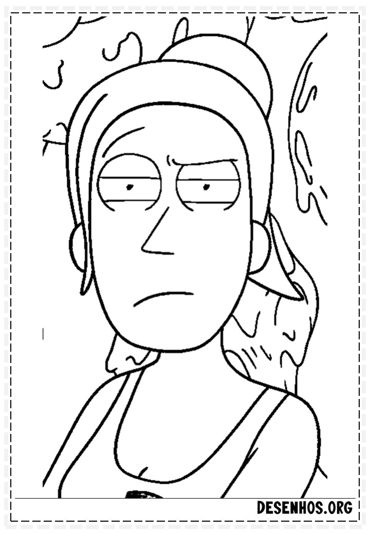 175 Desenhos do Rick And Morty para colorir