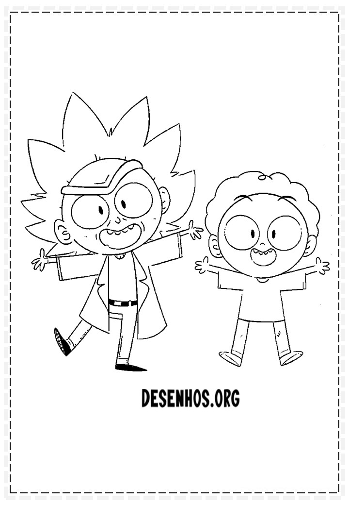 175 Desenhos do Rick And Morty para colorir