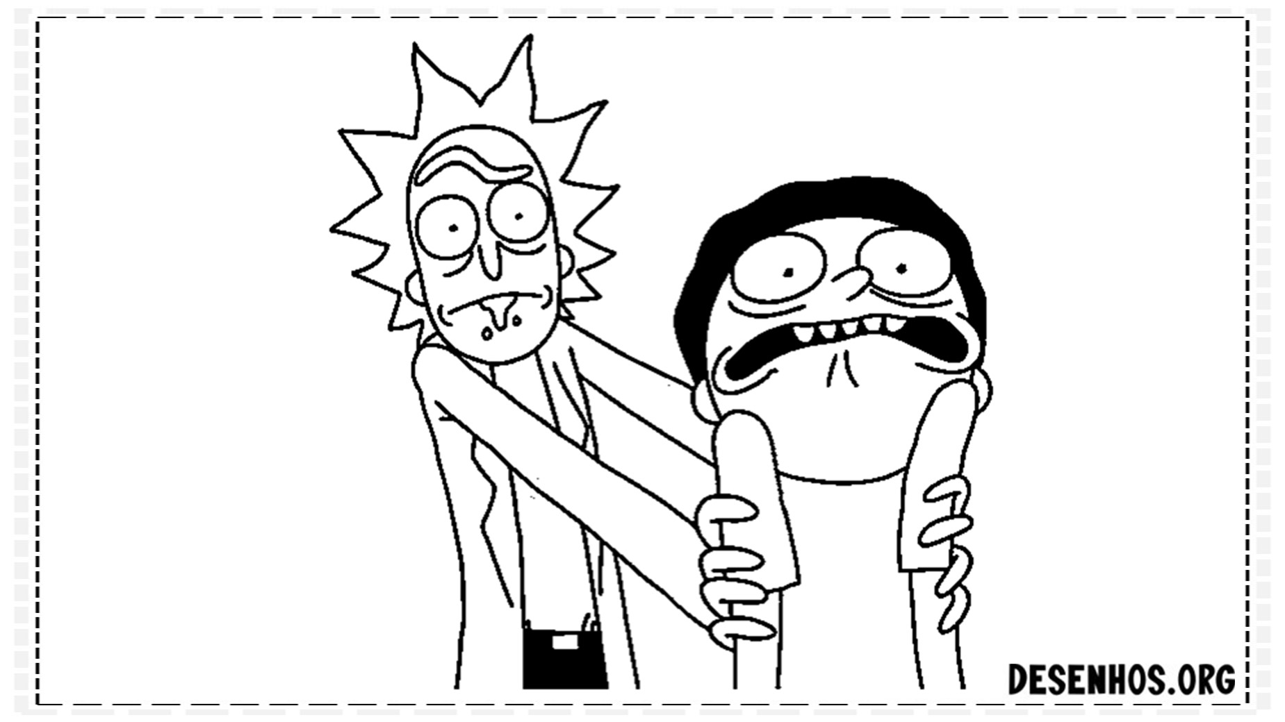 175 Desenhos do Rick And Morty para colorir