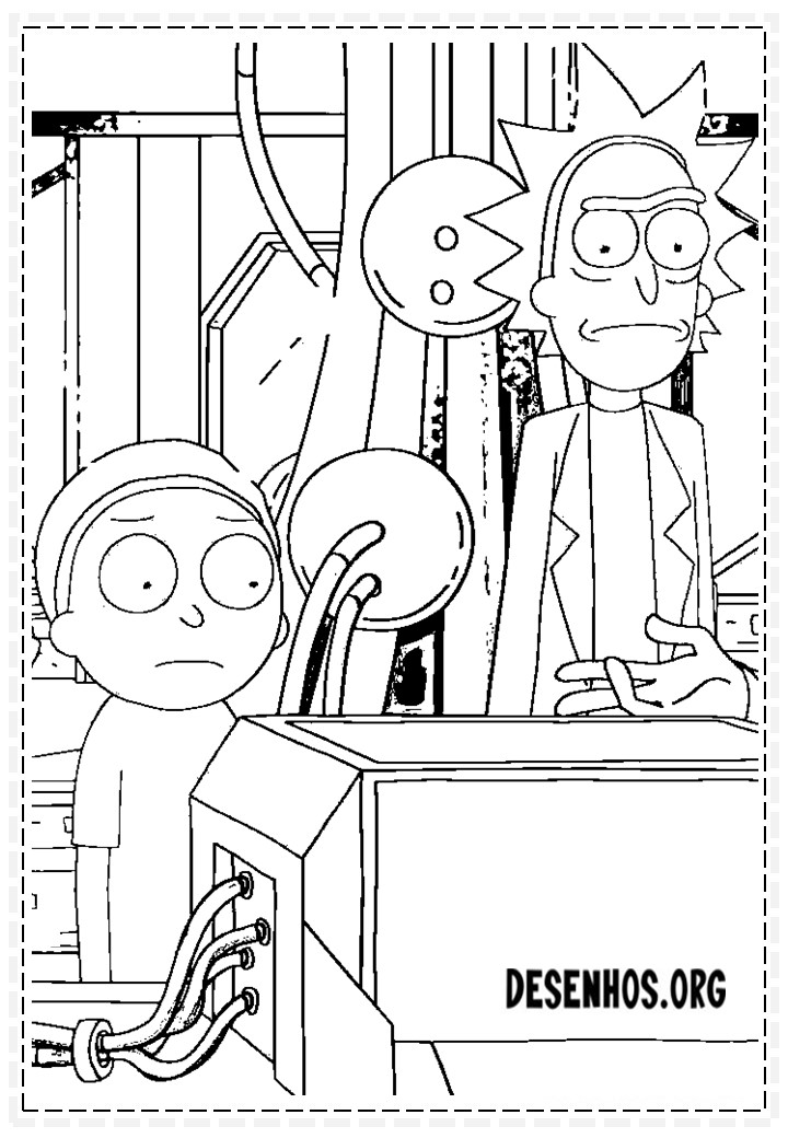 175 Desenhos do Rick And Morty para colorir