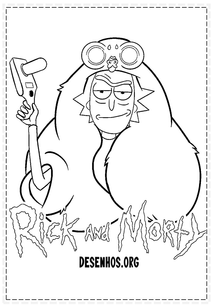 175 Desenhos do Rick And Morty para colorir