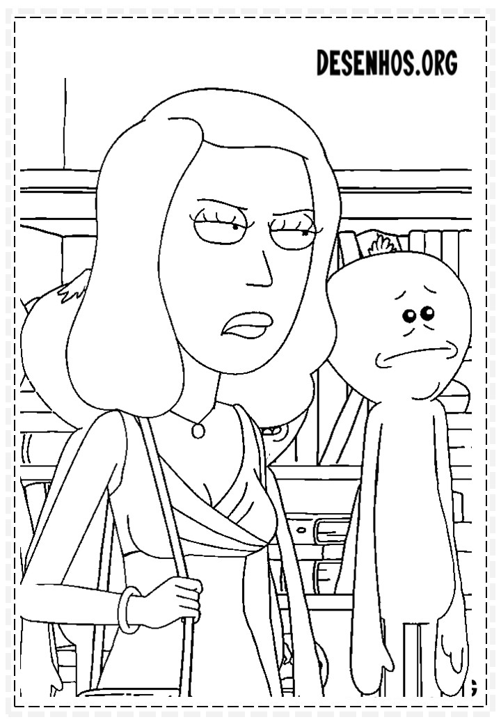 175 Desenhos do Rick And Morty para colorir