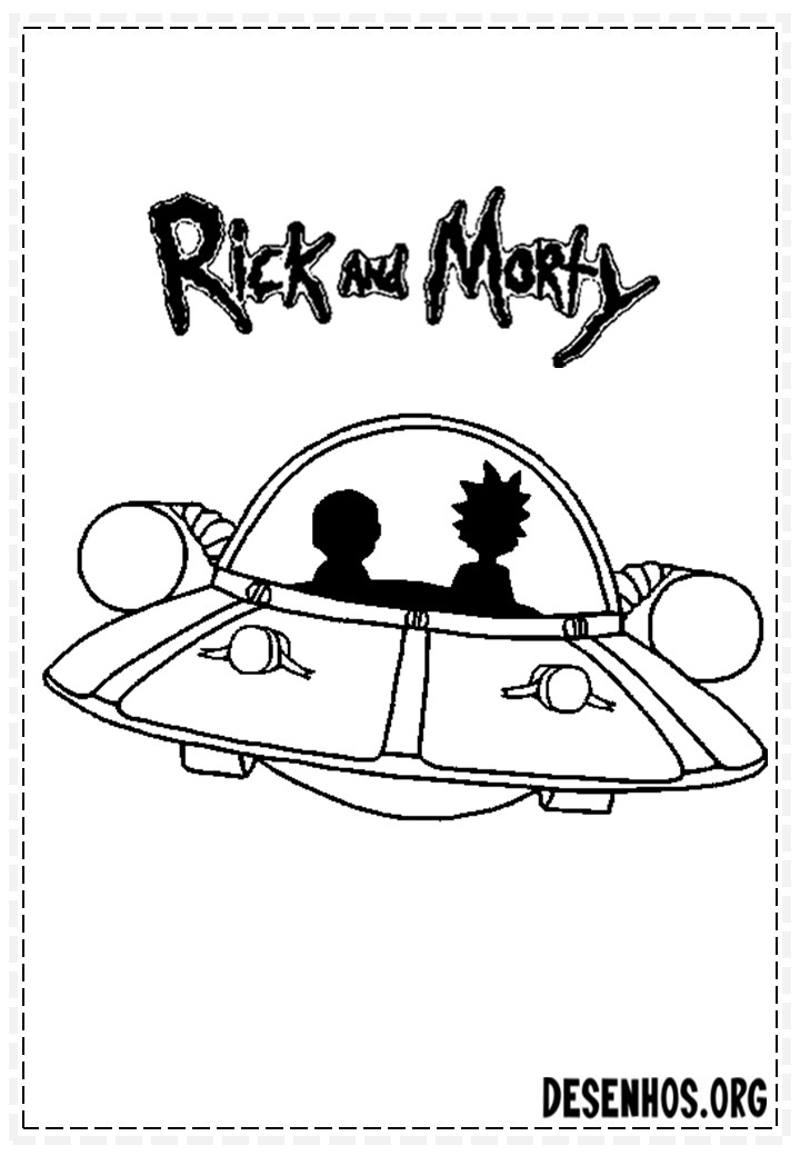 175 Desenhos do Rick And Morty para colorir