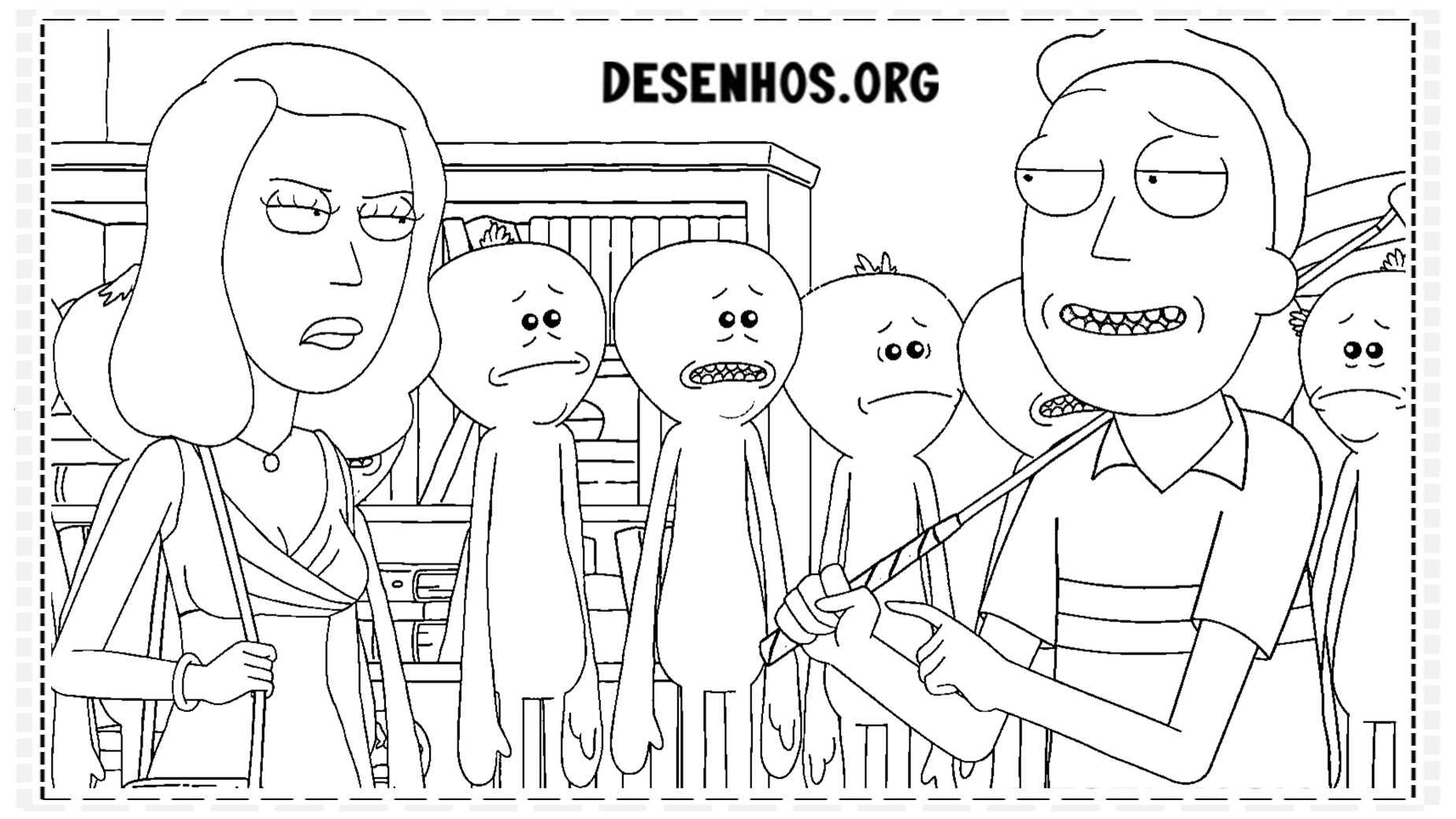 175 Desenhos do Rick And Morty para colorir