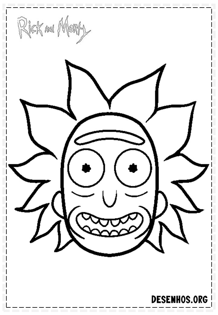 175 Desenhos do Rick And Morty para colorir