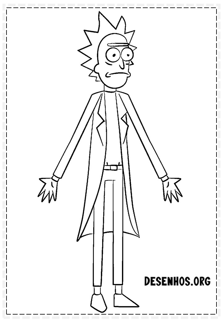 175 Desenhos do Rick And Morty para colorir
