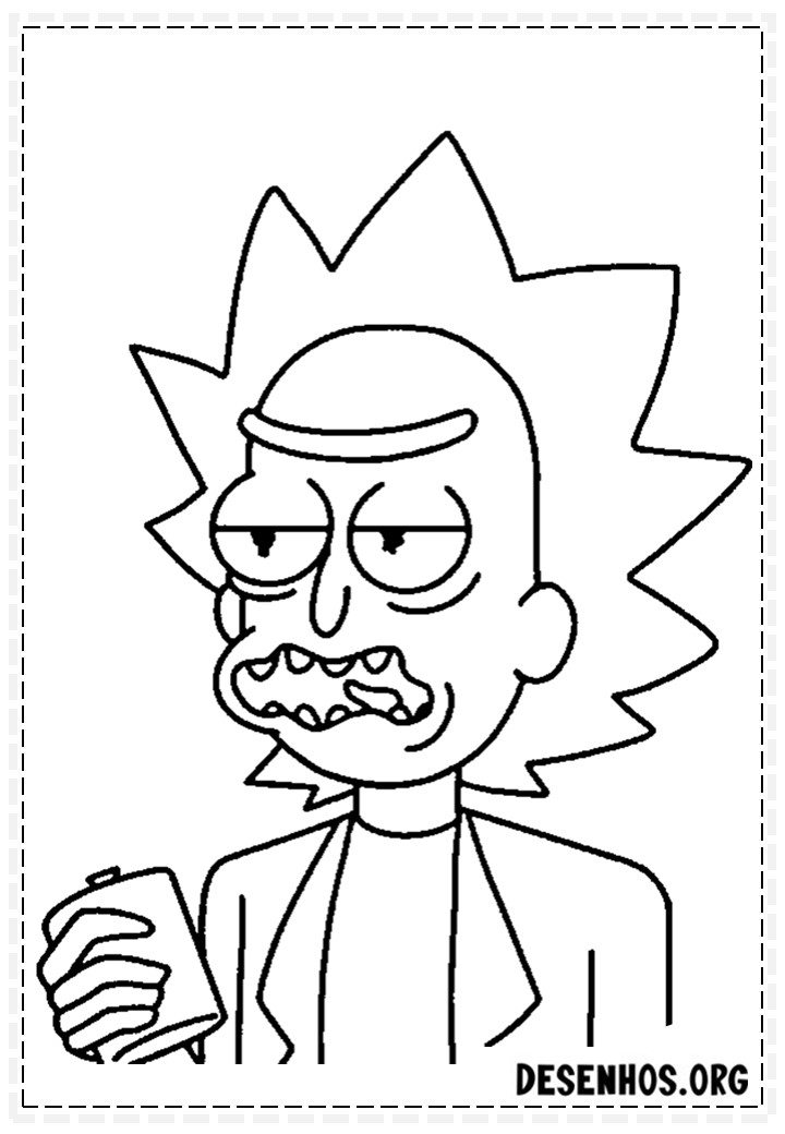 175 Desenhos do Rick And Morty para colorir