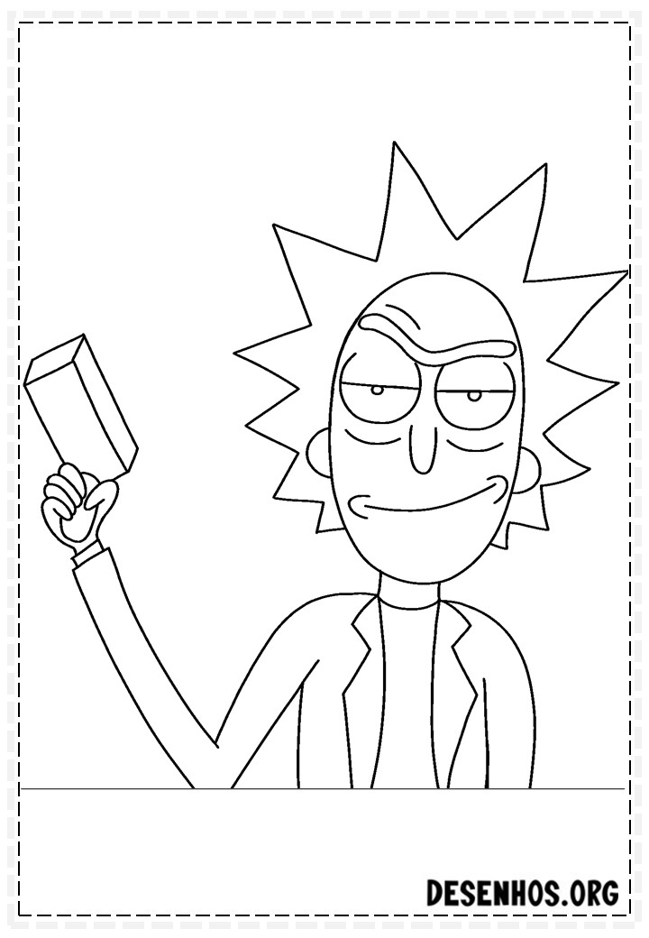 175 Desenhos do Rick And Morty para colorir