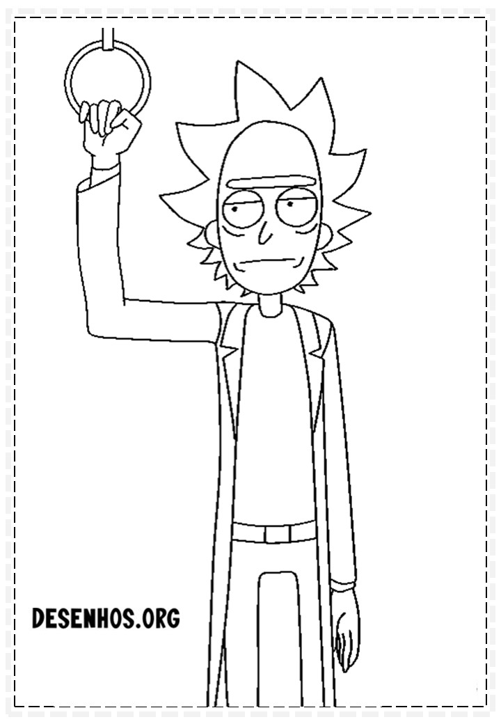 175 Desenhos do Rick And Morty para colorir