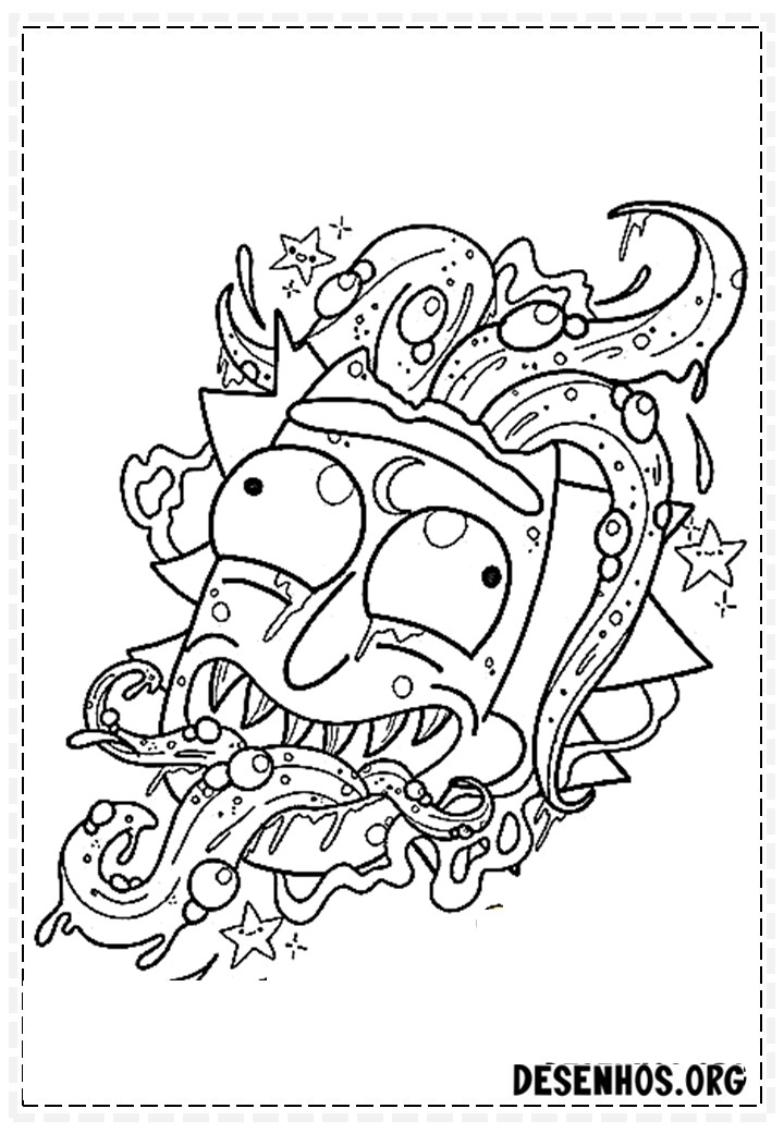 175 Desenhos do Rick And Morty para colorir