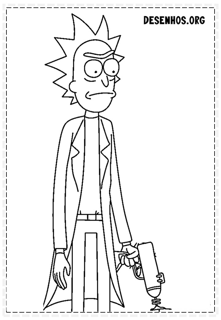 175 Desenhos do Rick And Morty para colorir