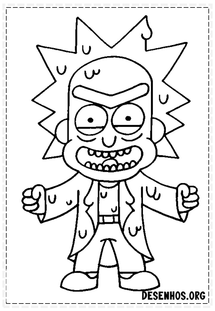 175 Desenhos do Rick And Morty para colorir