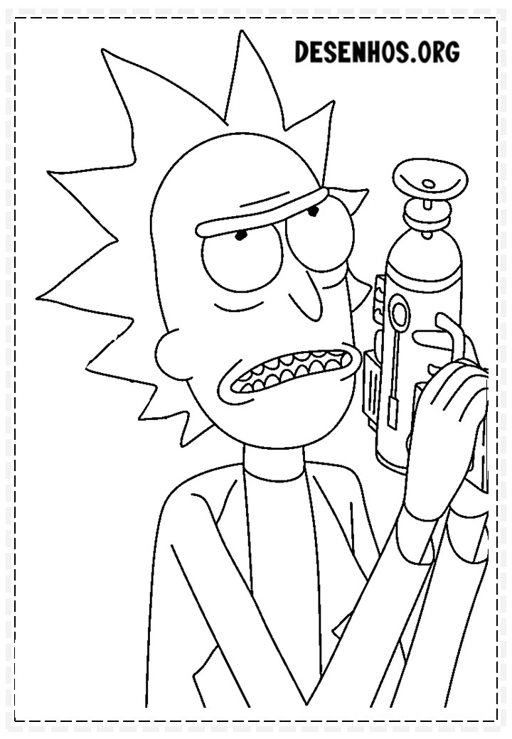 175 Desenhos do Rick And Morty para colorir