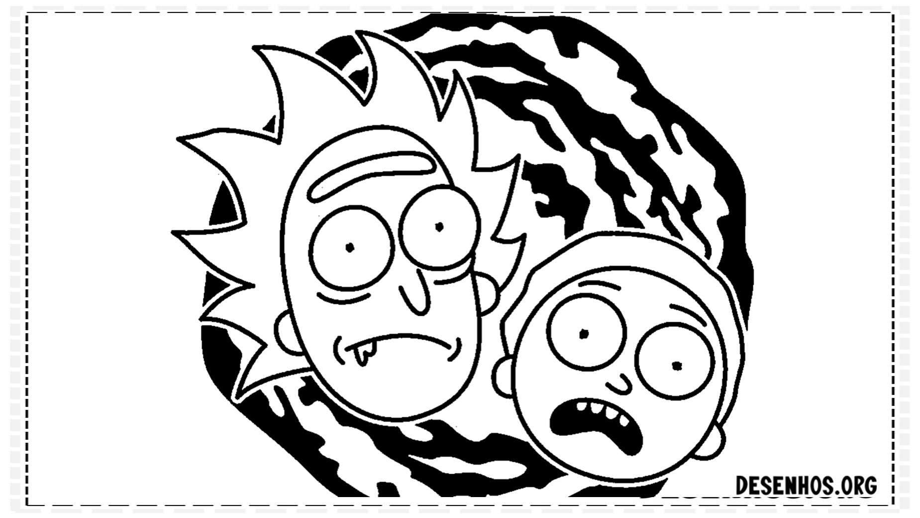 175 Desenhos do Rick And Morty para colorir