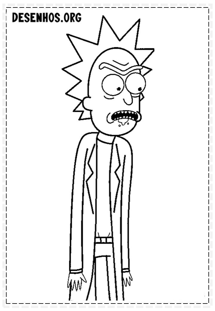 175 Desenhos do Rick And Morty para colorir