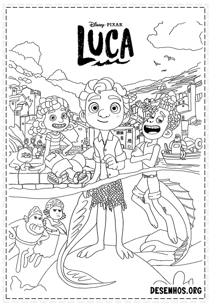 70 Desenhos de Luca da Disney para colorir