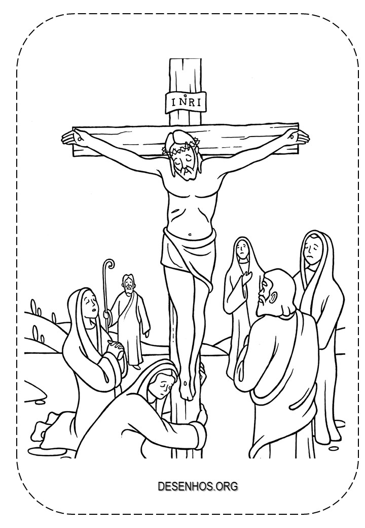 65 desenhos da páscoa cristã para colorir