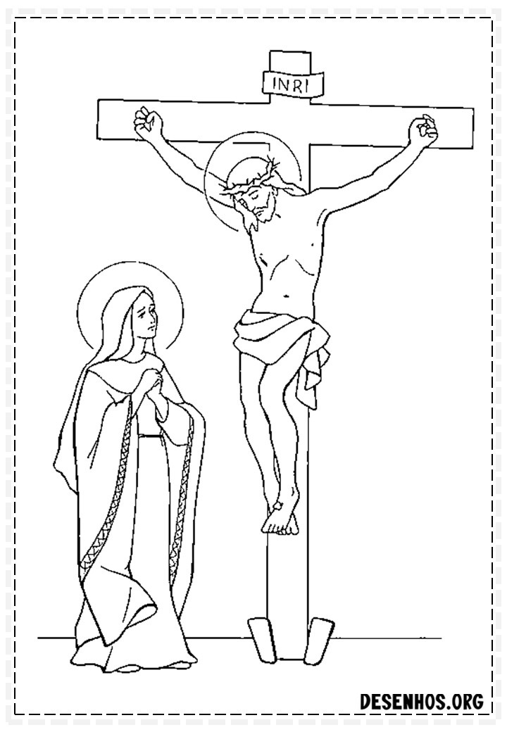 65 desenhos da páscoa cristã para colorir