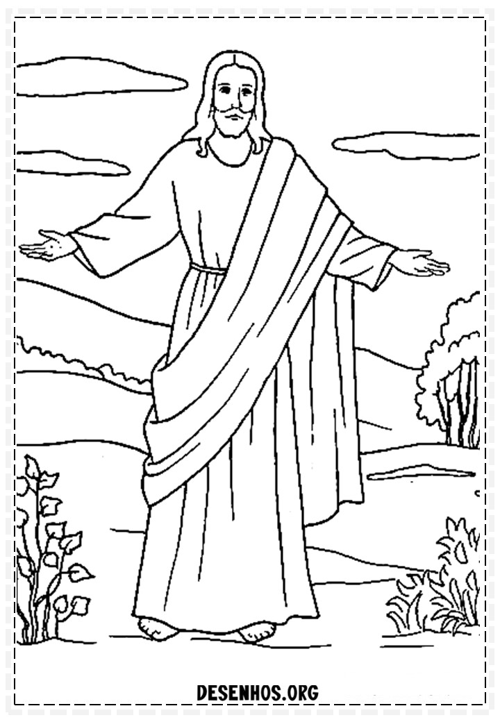 65 desenhos da páscoa cristã para colorir