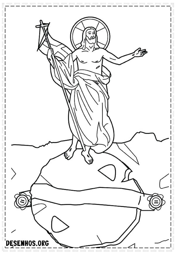 65 desenhos da páscoa cristã para colorir