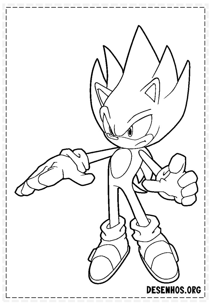 Mais de 150 Desenhos do Sonic para colorir