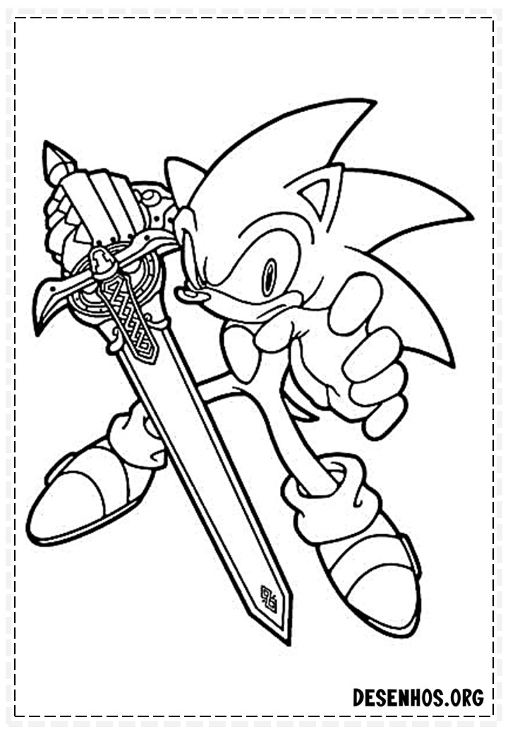 Mais de 150 Desenhos do Sonic para colorir