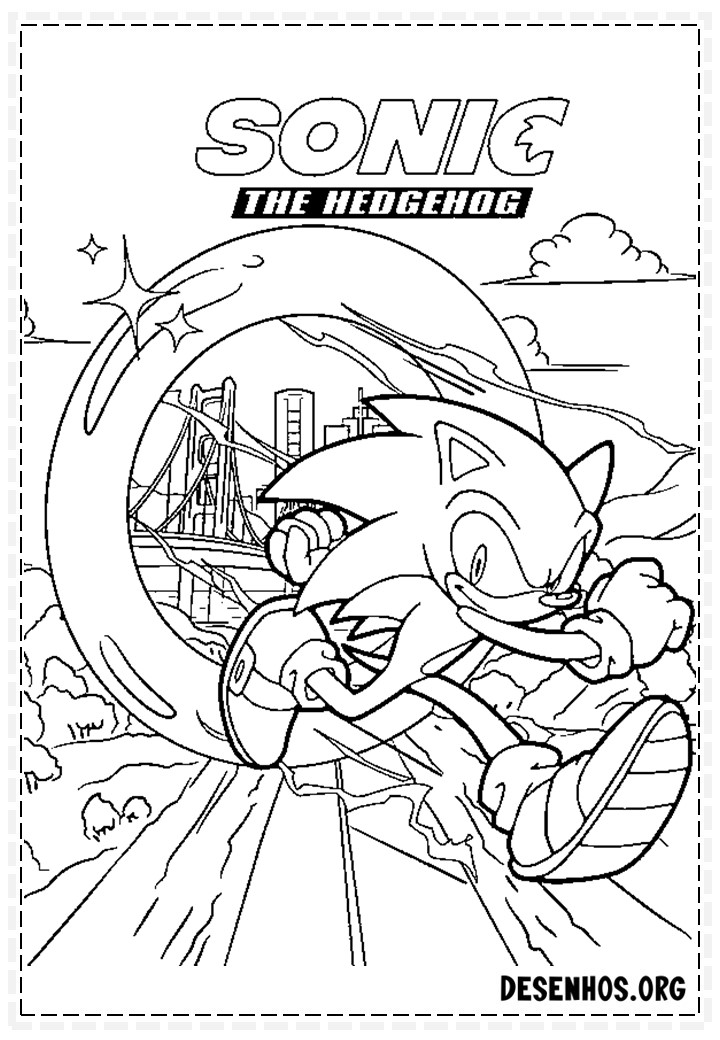 Mais de 150 Desenhos do Sonic para colorir