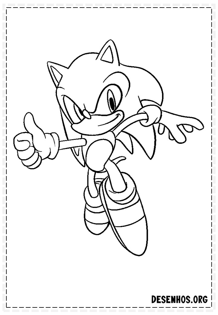 Mais de 150 Desenhos do Sonic para colorir