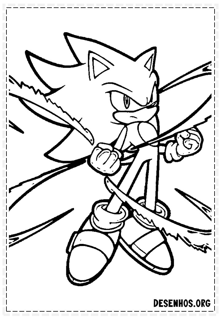 Mais de 150 Desenhos do Sonic para colorir