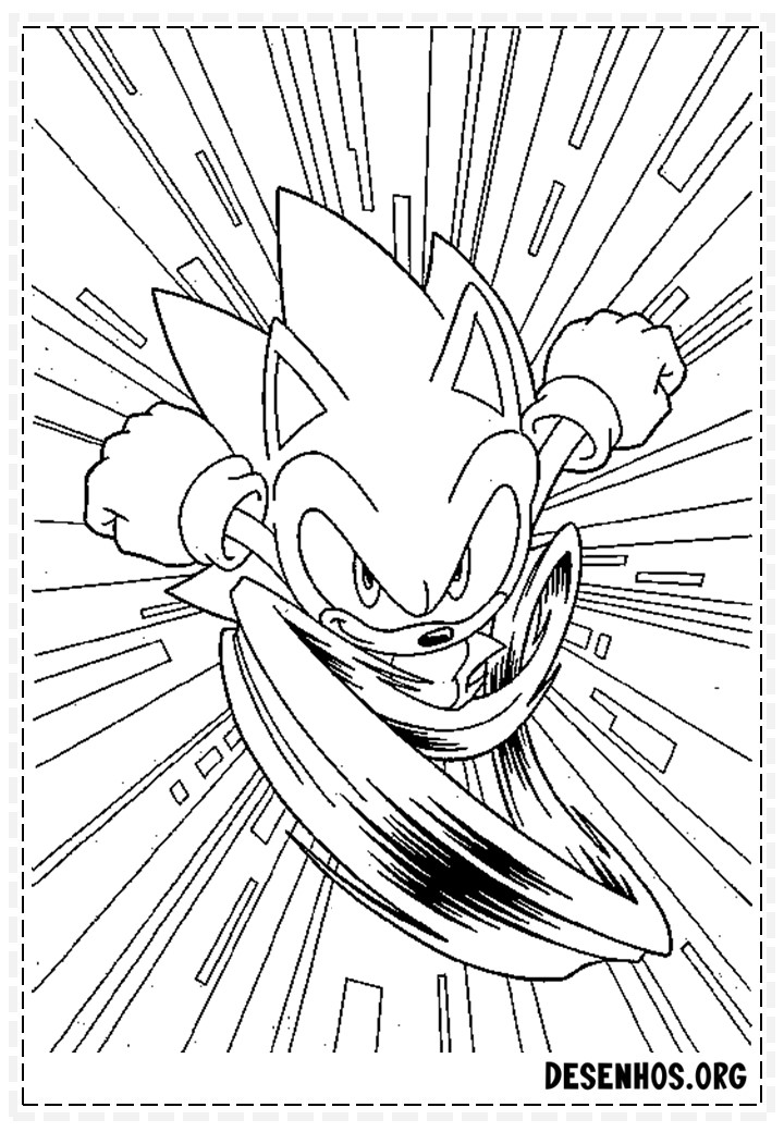 Mais de 150 Desenhos do Sonic para colorir