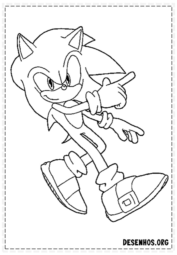 Mais de 150 Desenhos do Sonic para colorir