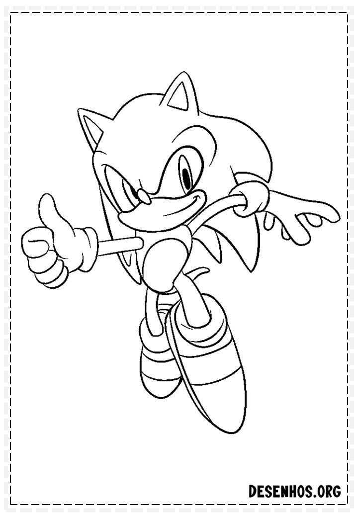 Mais de 150 Desenhos do Sonic para colorir