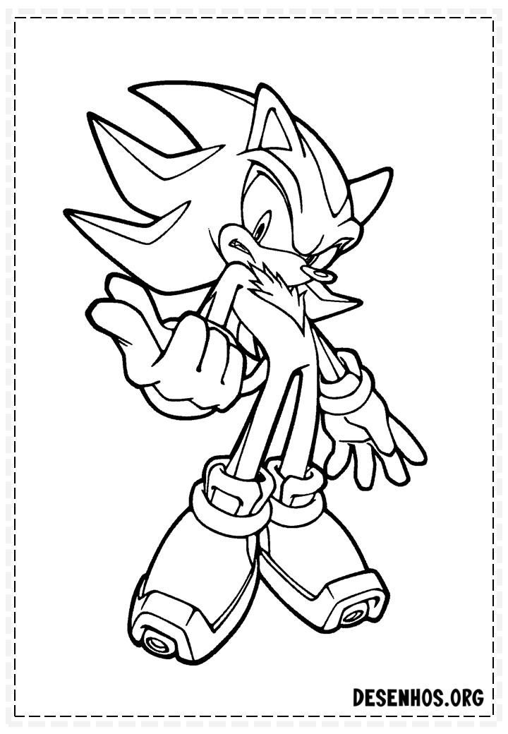 Mais de 150 Desenhos do Sonic para colorir