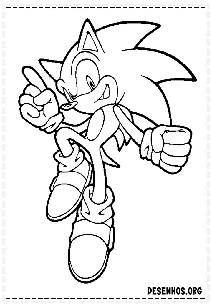 Mais de 150 Desenhos do Sonic para colorir