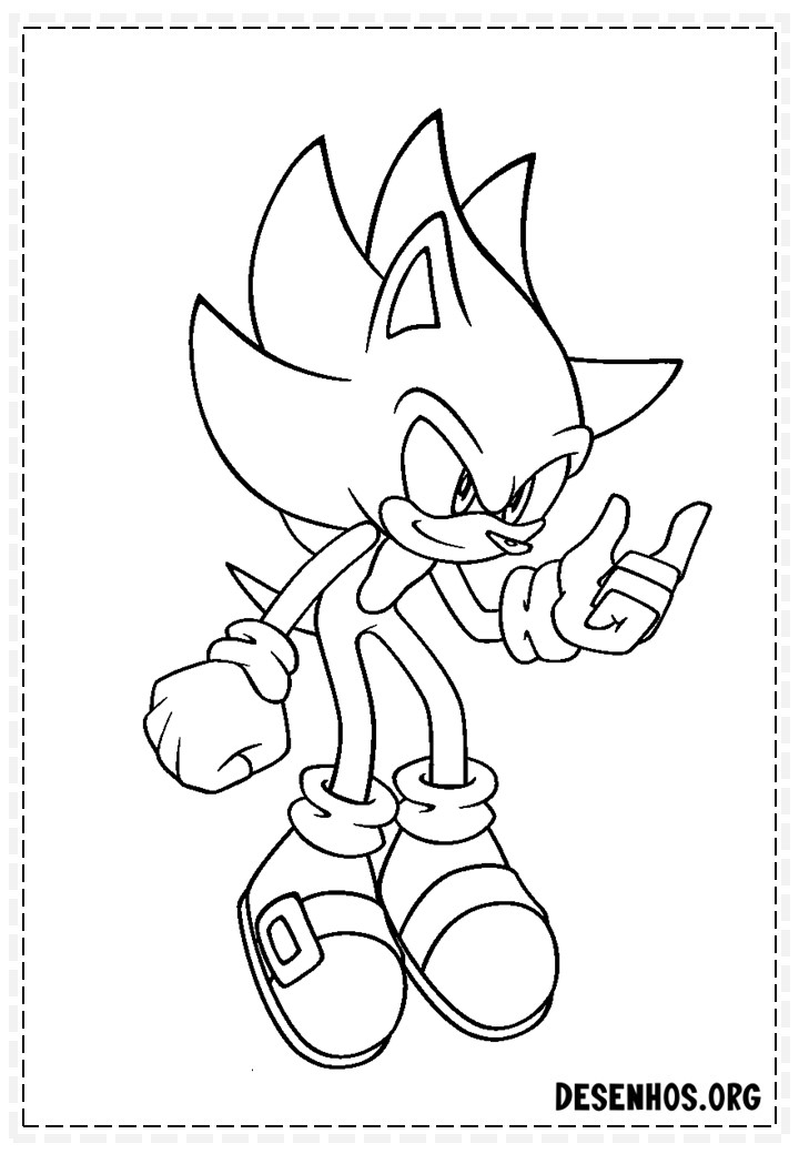 Mais de 150 Desenhos do Sonic para colorir