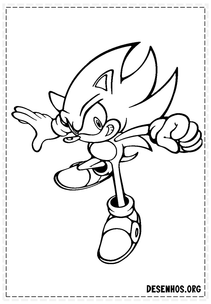 Mais de 150 Desenhos do Sonic para colorir